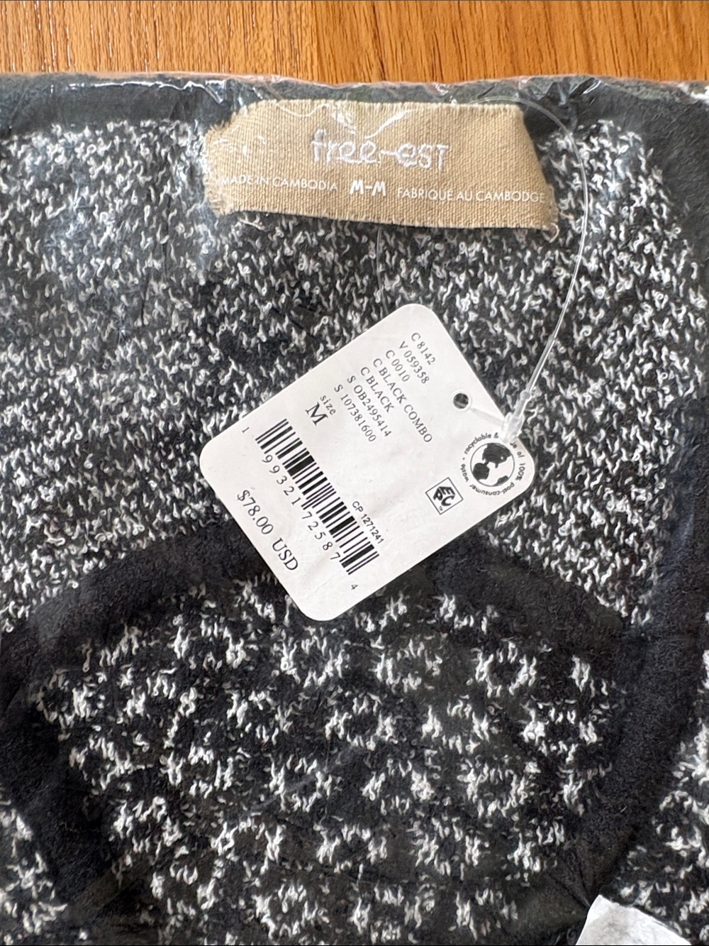 NWT Free People Genie Sweater Midi Dress Black Size Medium - Picture 9 of 9